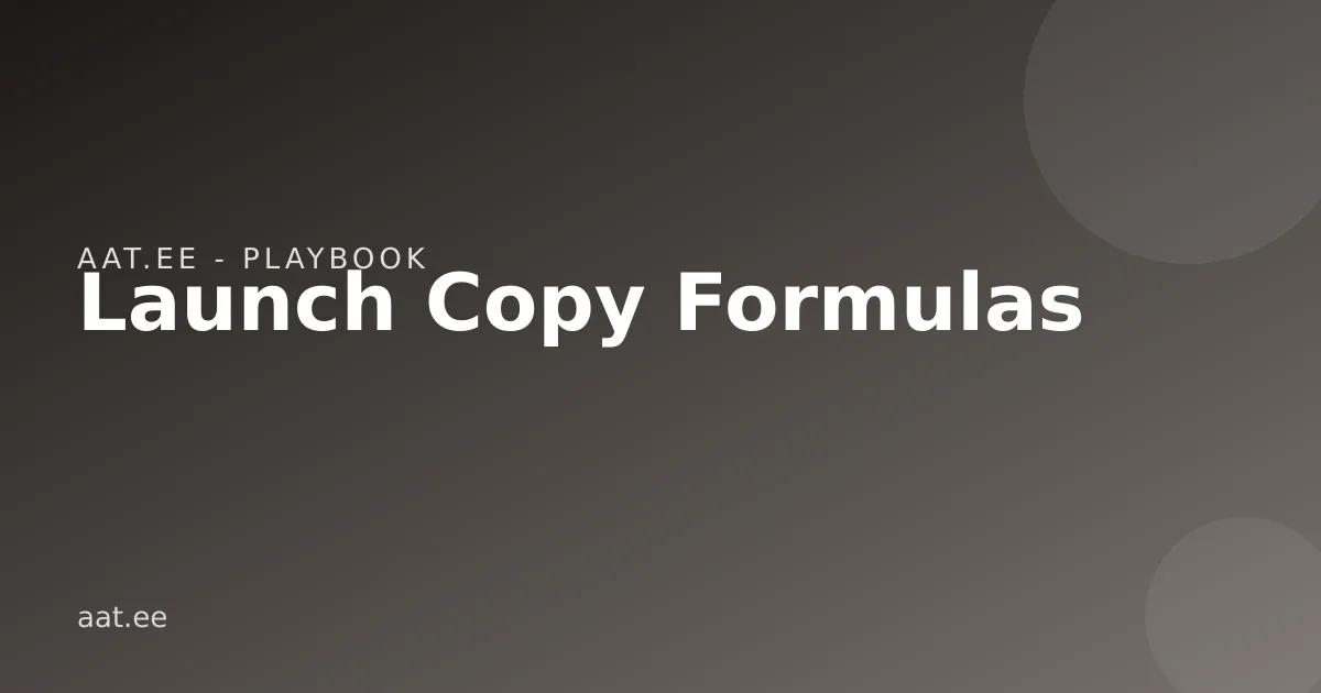 Launch Copy Formulas: What the Top Launches on aat.ee Name Themselves