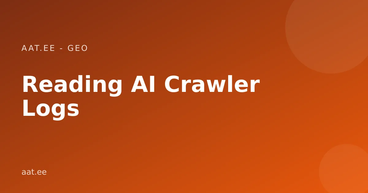 Reading AI Crawler Logs: What GPTBot Actually Requests
